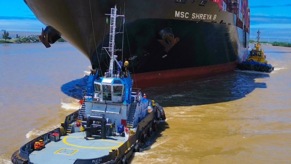 Correntezas até sete vezes mais intensas levam Porto de Itajaí a pedir rebocadores mais potentes para manobras de navios em meio ao El Niño - Foto