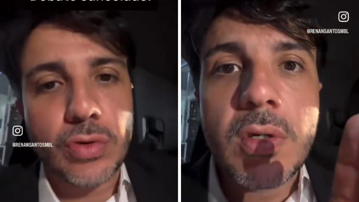 Renan Santos afirma que Flávio Bolsonaro recuou após sua entrada no debate e questiona: ‘O que dá tanto medo?’