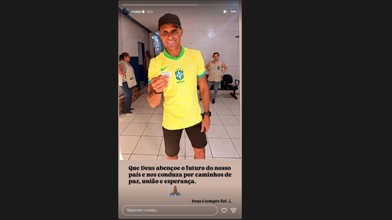 Rivaldo não abriu mão de exercer o direito do votoFoto: Instagram/Reprodução/ND Mais
