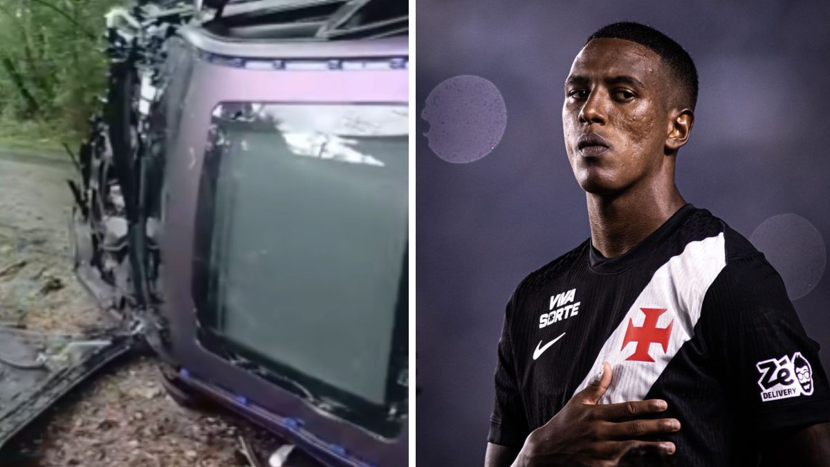 ‘Livramento’: carro de luxo de Robert Renan, do Vasco, fica destruído em acidente; saiba o valor