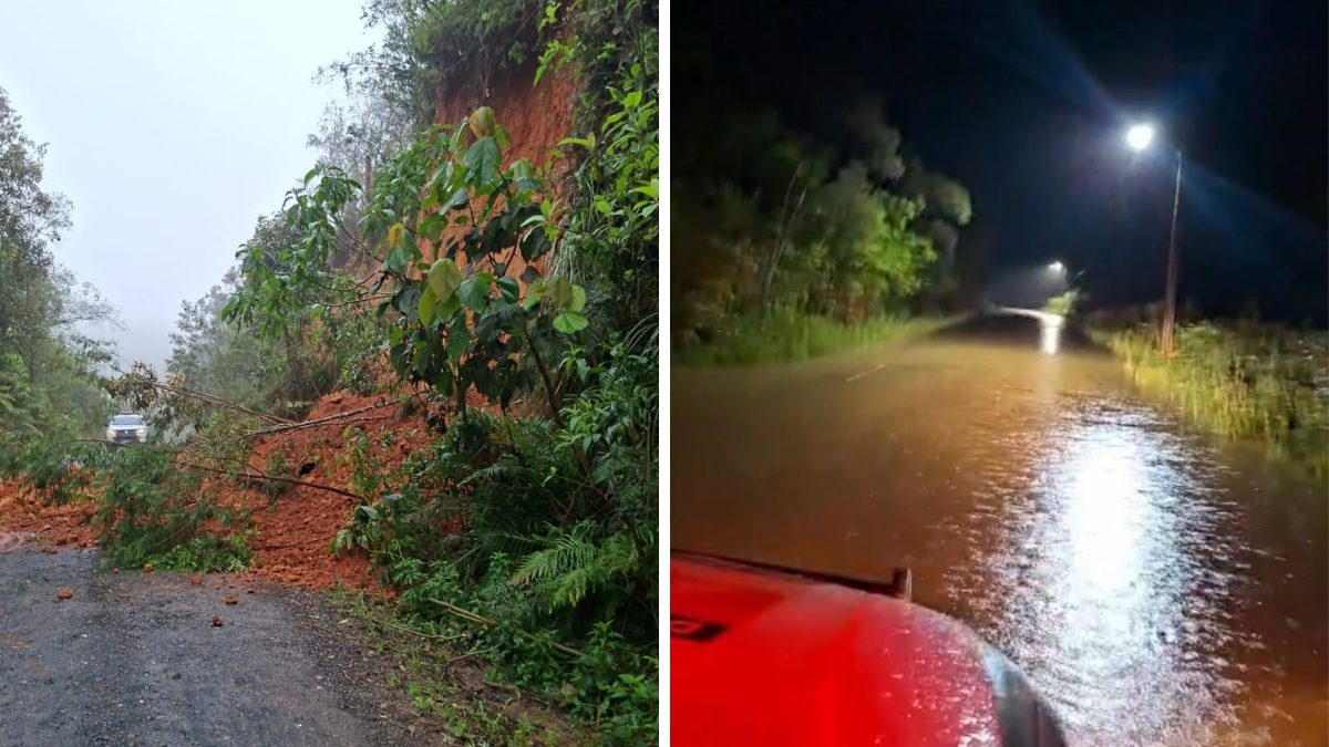Cidade de SC entra em situação de emergência após chuva de mais de 80 mm causar estragos e isolar comunidade rural