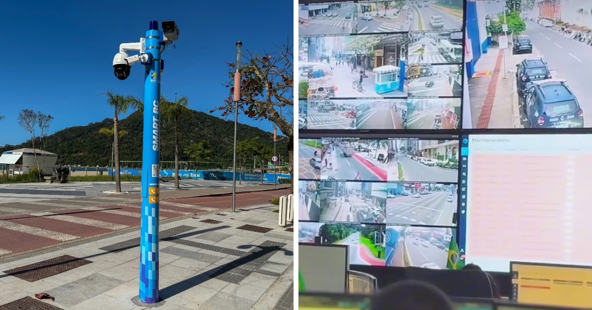 ‘Big Brother’ de Balneário Camboriú começa a ser instalado com investimento de R$ 1,6 milhão por ano e câmeras que reconhecem rostos e leem placas de veículos
