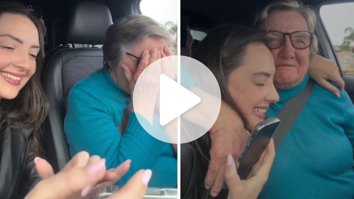 ‘Será que eu mereço?’: tia de 81 anos que levava sobrinhos à escola ganha carro e se emociona em SC - Foto