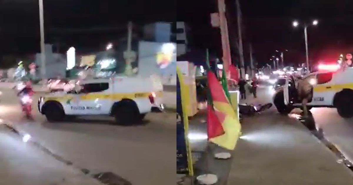 PM se pronuncia após viatura atingir motociclista durante comemoração por vitória do Lula em Florianópolis: ‘Manobras perigosas’