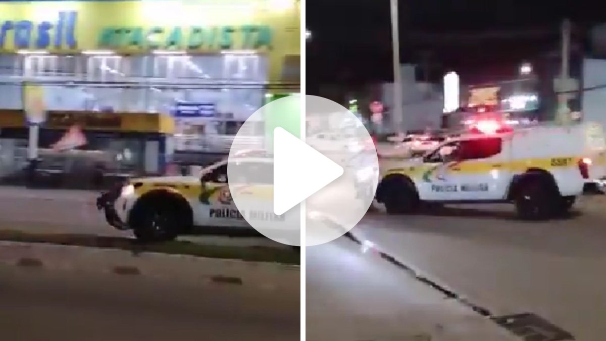 Vídeo mostra viatura da polícia atingindo motociclista em Florianópolis após vitória de Lula neste domingo (25); imagens repercutem nas redes sociais